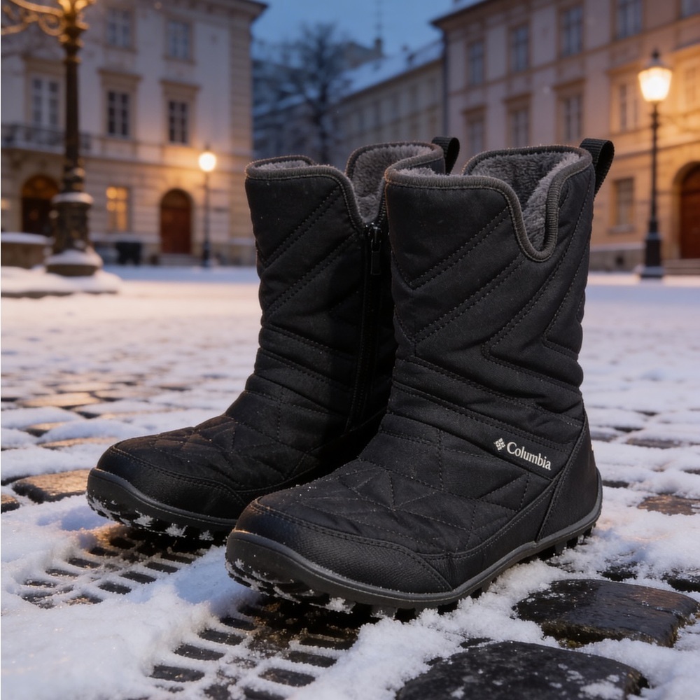 Columbia Women's Black Quilted Winter Boots